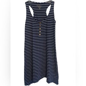 Lilly Pulitzer Dress Jennalyn Swing True Navy Palm Stripe Size XS